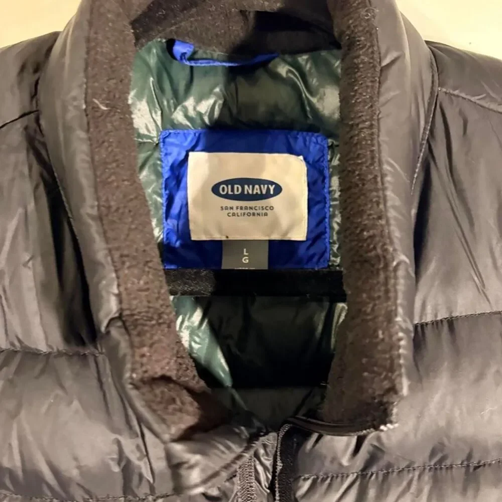 Old-navy Men's Black and Navy Jacket